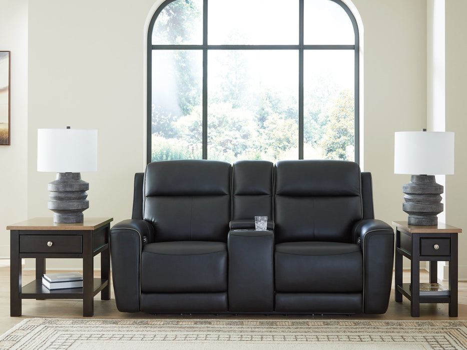 5Z-Relaxation Power Reclining Loveseat with Console - Bargain Furniture (Detroit, MI)
