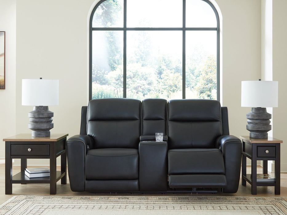 5Z-Relaxation Power Reclining Loveseat with Console - Bargain Furniture (Detroit, MI)