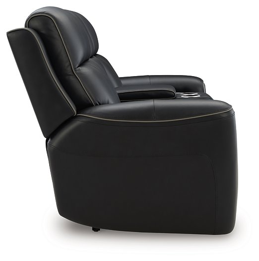 5Z-Relaxation Power Reclining Loveseat with Console - Bargain Furniture (Detroit, MI)
