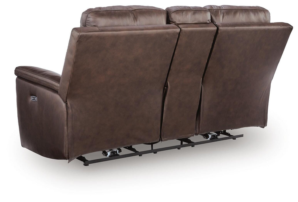 Bleckley Power Reclining Loveseat with Console - Bargain Furniture (Detroit, MI)