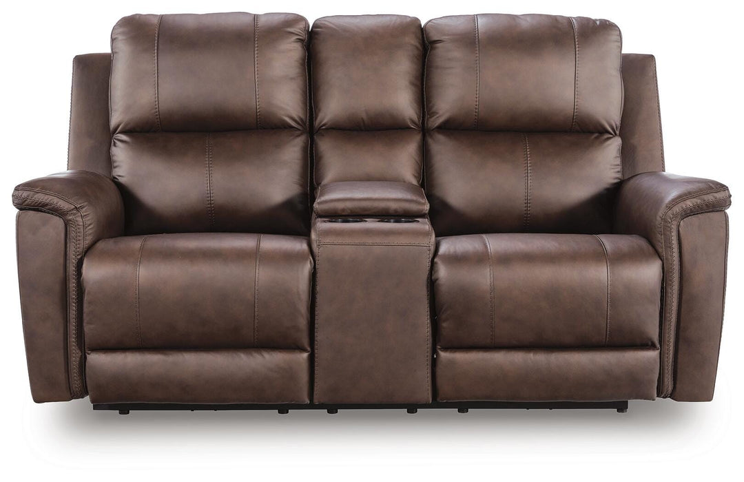 Bleckley Power Reclining Loveseat with Console - Bargain Furniture (Detroit, MI)