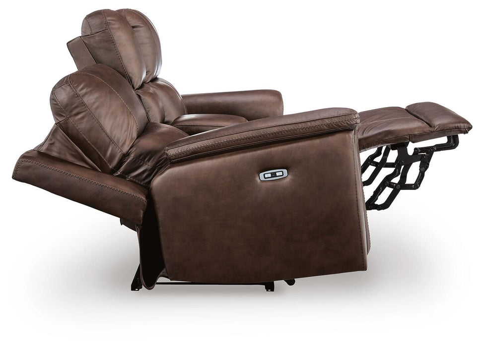 Bleckley Power Reclining Loveseat with Console - Bargain Furniture (Detroit, MI)