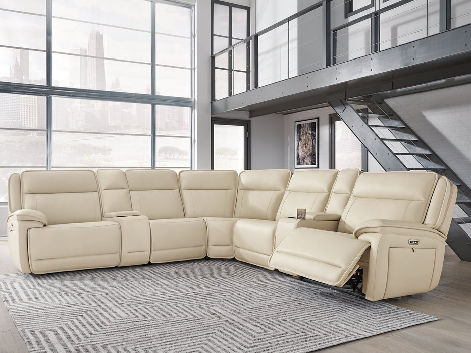 Double Deal Reclining Sectional with 2 Consoles - Bargain Furniture (Detroit, MI)