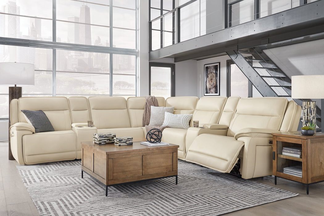 Double Deal Reclining Sectional with 2 Consoles - Bargain Furniture (Detroit, MI)