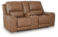 DeepWakes Power Reclining Loveseat with Console - Bargain Furniture (Detroit, MI)