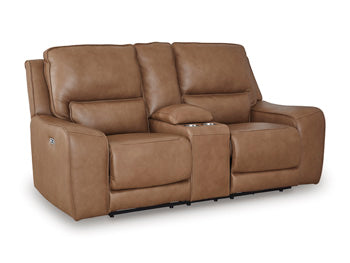 DeepWakes Power Reclining Loveseat with Console - Bargain Furniture (Detroit, MI)