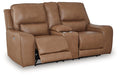 DeepWakes Power Reclining Loveseat with Console - Bargain Furniture (Detroit, MI)