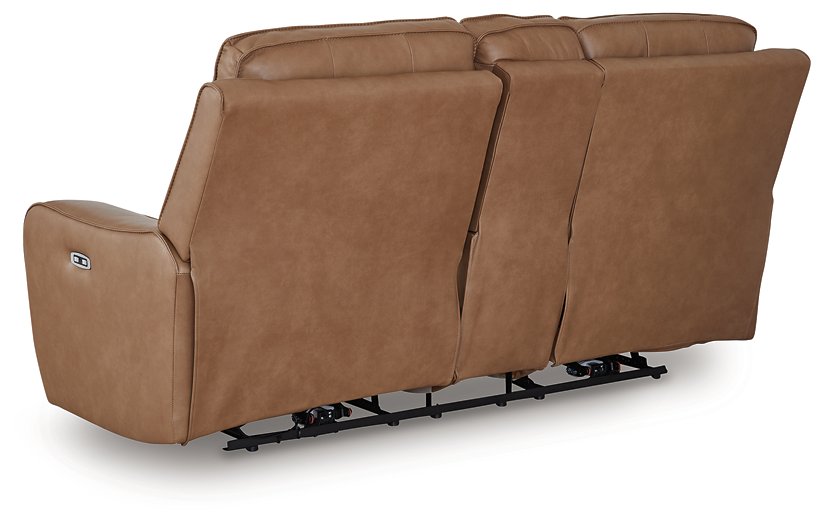 DeepWakes Power Reclining Loveseat with Console - Bargain Furniture (Detroit, MI)