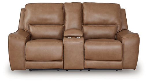 DeepWakes Power Reclining Loveseat with Console - Bargain Furniture (Detroit, MI)