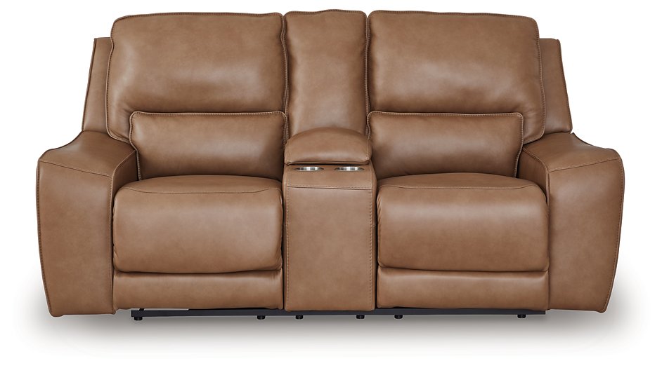 DeepWakes Power Reclining Loveseat with Console - Bargain Furniture (Detroit, MI)