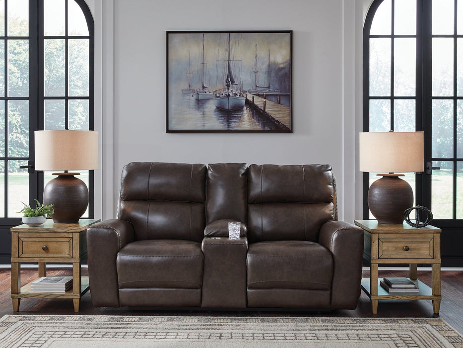 Crossplex Power Reclining Loveseat with Console - Bargain Furniture (Detroit, MI)