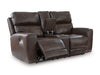 Crossplex Power Reclining Loveseat with Console - Bargain Furniture (Detroit, MI)