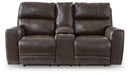 Crossplex Power Reclining Loveseat with Console - Bargain Furniture (Detroit, MI)