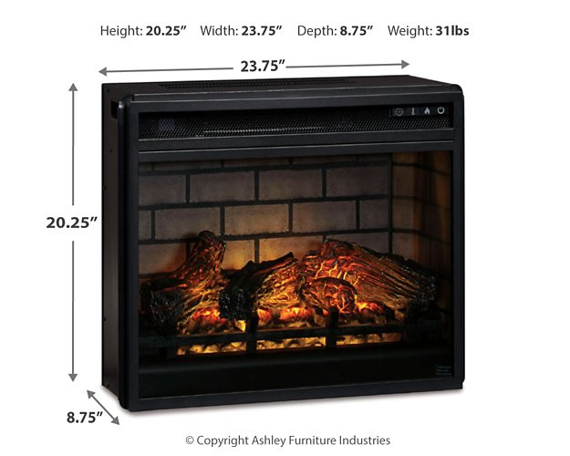 Wildenauer 76" TV Stand with Electric Fireplace - Bargain Furniture (Detroit, MI)