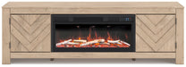 Cayboni 71" TV Stand with Electric Fireplace - Bargain Furniture (Detroit, MI)