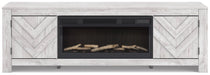 Cayboni 71" TV Stand with Electric Fireplace - Bargain Furniture (Detroit, MI)