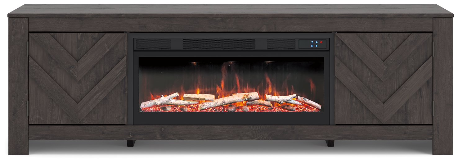 Cayboni 71" TV Stand with Electric Fireplace - Bargain Furniture (Detroit, MI)