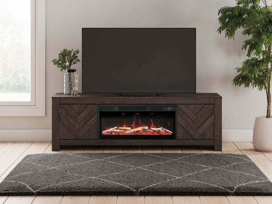Cayboni 71" TV Stand with Electric Fireplace - Bargain Furniture (Detroit, MI)