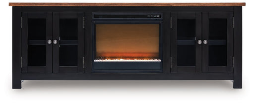 Wildenauer 76" TV Stand with Electric Fireplace - Bargain Furniture (Detroit, MI)