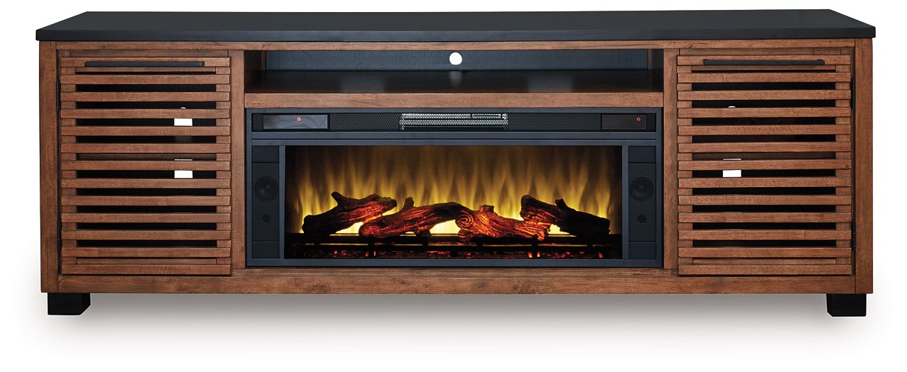 Kallari 84" TV Stand with Electric Fireplace - Bargain Furniture (Detroit, MI)
