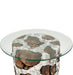 AICO Furniture Discoveries Wood Crafted End Cocktail Table with Silver Accents - Bargain Furniture (Detroit, MI)