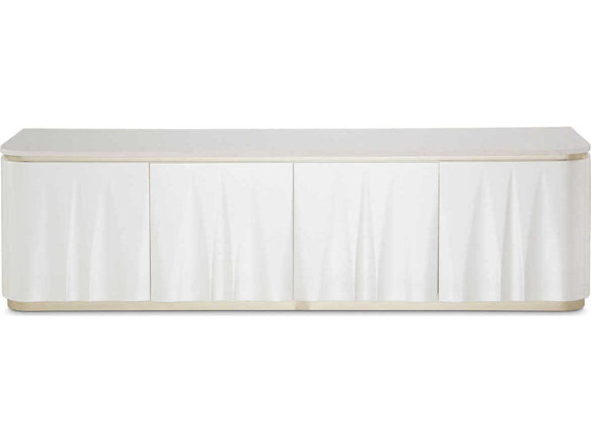 AICO Furniture London Place Media Cabinet in Creamy Pearl - Bargain Furniture (Detroit, MI)