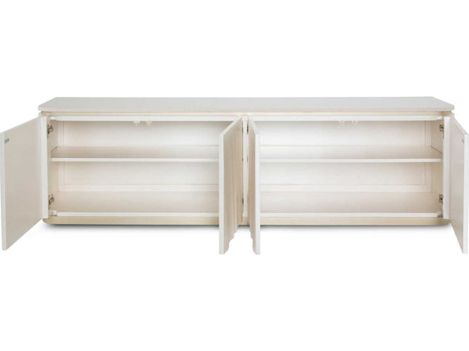 AICO Furniture London Place Media Cabinet in Creamy Pearl - Bargain Furniture (Detroit, MI)