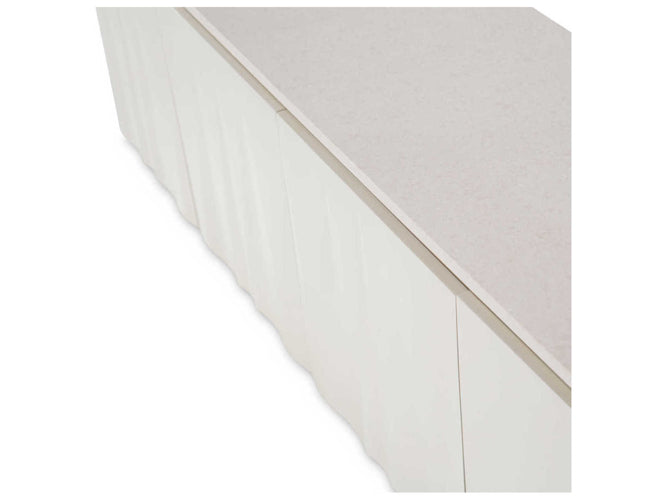 AICO Furniture London Place Media Cabinet in Creamy Pearl - Bargain Furniture (Detroit, MI)