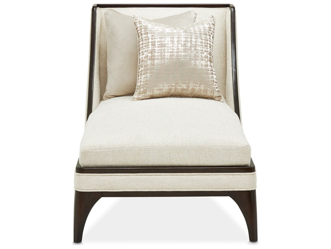AICO Paris Chic Armless Chaise Cremini in Espresso - Bargain Furniture (Detroit, MI)