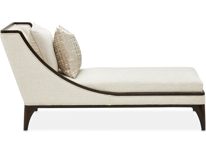 AICO Paris Chic Armless Chaise Cremini in Espresso - Bargain Furniture (Detroit, MI)