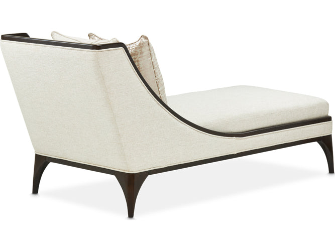 AICO Paris Chic Armless Chaise Cremini in Espresso - Bargain Furniture (Detroit, MI)