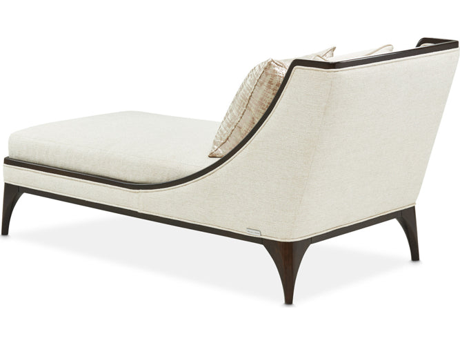 AICO Paris Chic Armless Chaise Cremini in Espresso - Bargain Furniture (Detroit, MI)