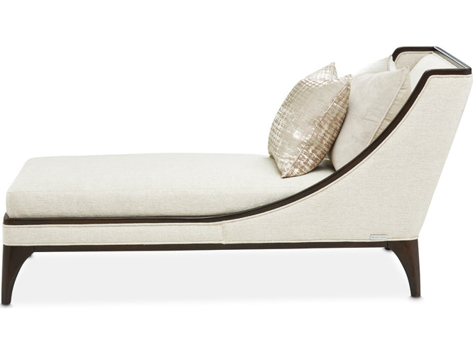 AICO Paris Chic Armless Chaise Cremini in Espresso - Bargain Furniture (Detroit, MI)