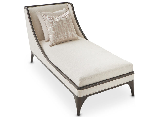 AICO Paris Chic Armless Chaise Cremini in Espresso - Bargain Furniture (Detroit, MI)
