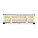 AICO Furniture Tuxedo Media Cabinet in Piano Keyboard - Bargain Furniture (Detroit, MI)