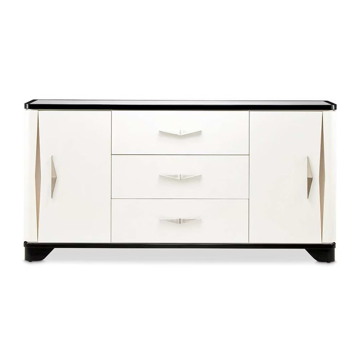 AICO Furniture Tuxedo Sideboard in Piano Keyboard - Bargain Furniture (Detroit, MI)
