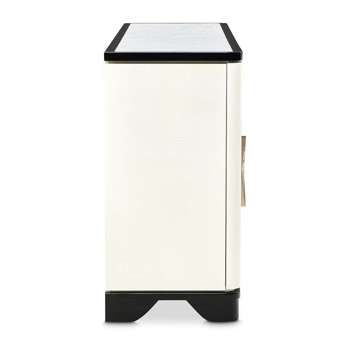 AICO Furniture Tuxedo Sideboard in Piano Keyboard - Bargain Furniture (Detroit, MI)
