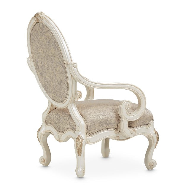 AICO Lavelle Oval Back Wood Chair Mystic in Classic Pearl - Bargain Furniture (Detroit, MI)