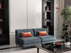 AICO La Francaise Armless Chair in Azure/Black - Bargain Furniture (Detroit, MI)