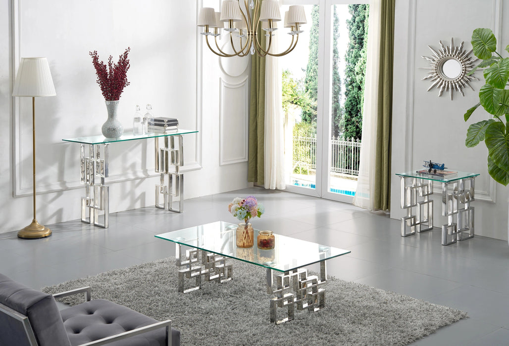 Alexis Chrome Console Table