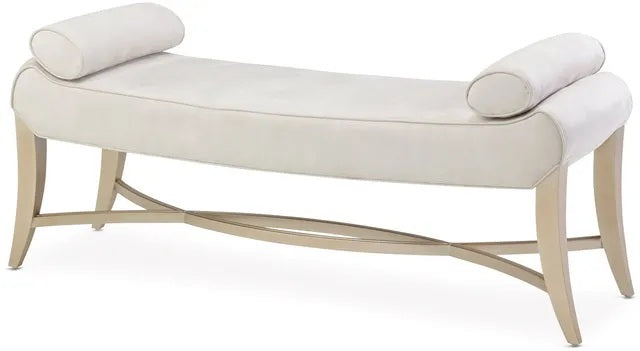 AICO Malibu Crest Bed Bench in Chardonnay - Bargain Furniture (Detroit, MI)