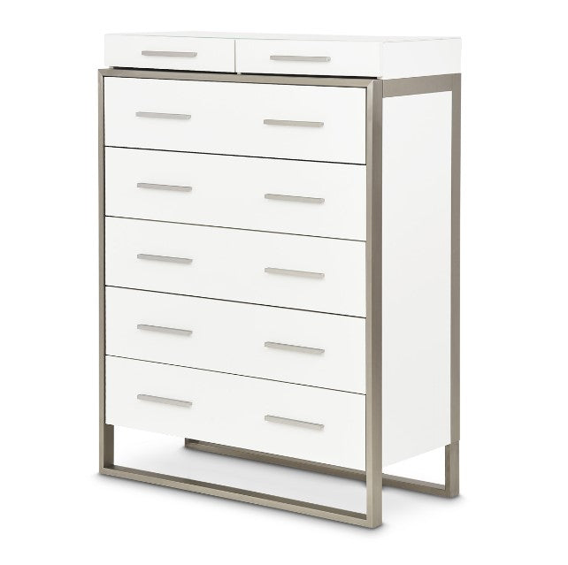AICO Marquee Chest in Cloud White - Bargain Furniture (Detroit, MI)