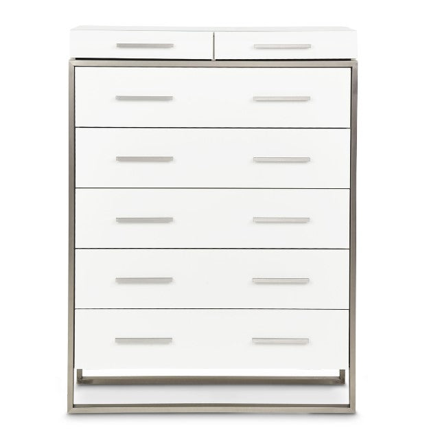 AICO Marquee Chest in Cloud White - Bargain Furniture (Detroit, MI)