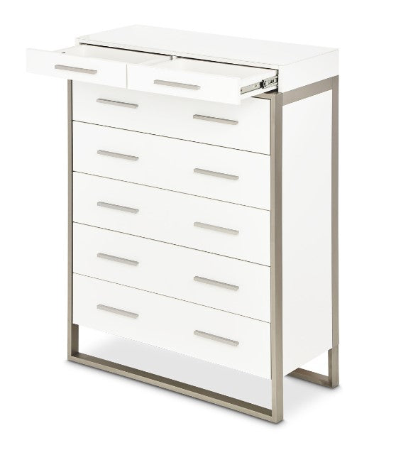 AICO Marquee Chest in Cloud White - Bargain Furniture (Detroit, MI)