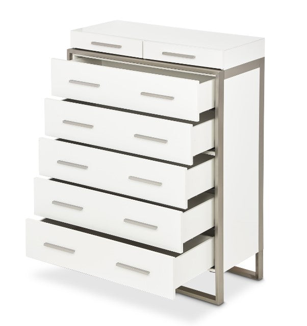 AICO Marquee Chest in Cloud White - Bargain Furniture (Detroit, MI)