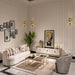 AICO Carmela Cocktail Table in Shimmer Ivory - Bargain Furniture (Detroit, MI)