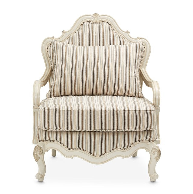 AICO Lavelle Bergere Wood Chair Birch in Classic Pearl - Bargain Furniture (Detroit, MI)