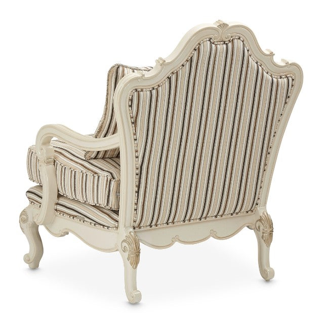 AICO Lavelle Bergere Wood Chair Birch in Classic Pearl - Bargain Furniture (Detroit, MI)