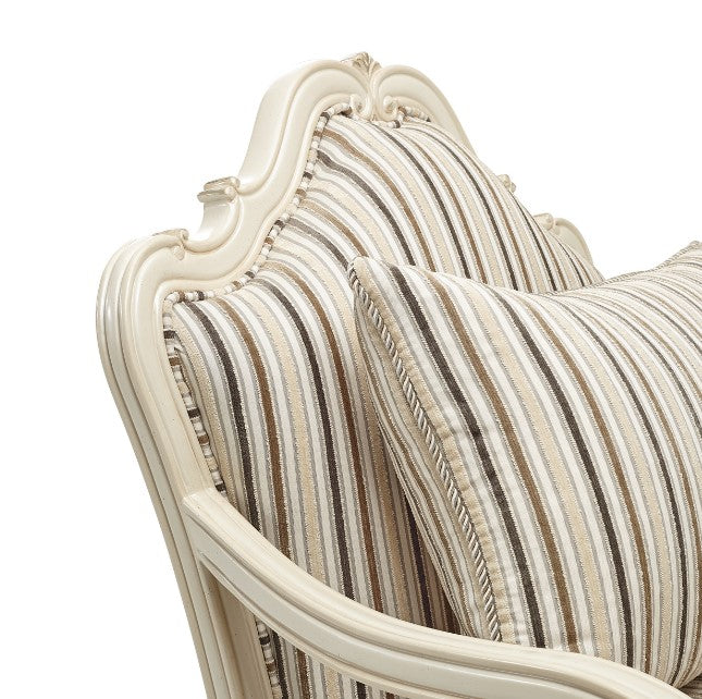 AICO Lavelle Bergere Wood Chair Birch in Classic Pearl - Bargain Furniture (Detroit, MI)