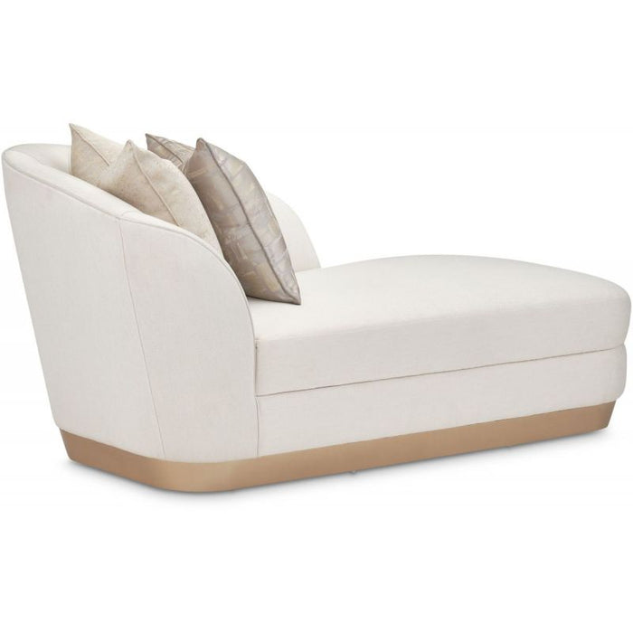 AICO La Rachelle Chaise ICICLE in Medium Champagne - Bargain Furniture (Detroit, MI)